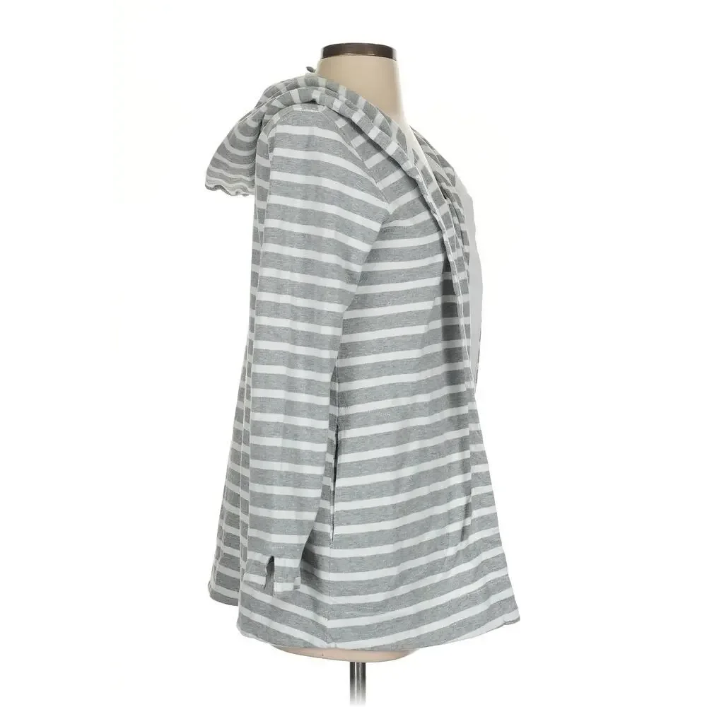 THE BLACK DOG GRAY HOOD CARDIGAN‎ SMALL